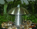 Vorschaubild Gardenforma Wasserspiel Mushroom aus Edelstahl inkl. LED Beleuchtung weiß