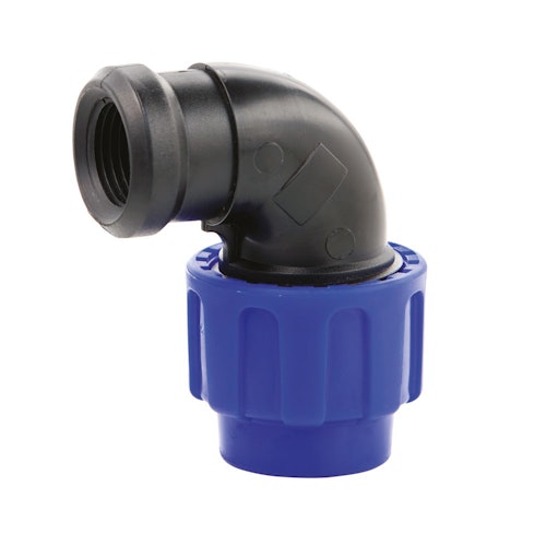 PP-Klemmfitting Winkel 90° 50 mm - 1 1/2" IG