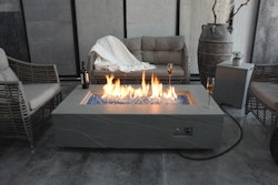 Gas Feuerstelle Colorado Sandstein-Optik grau