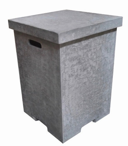 Gardenforma Abdeckung eckig für Gasflaschen, Beton-Optik grau Faser-Beton, für 11 kg Gasbehälter