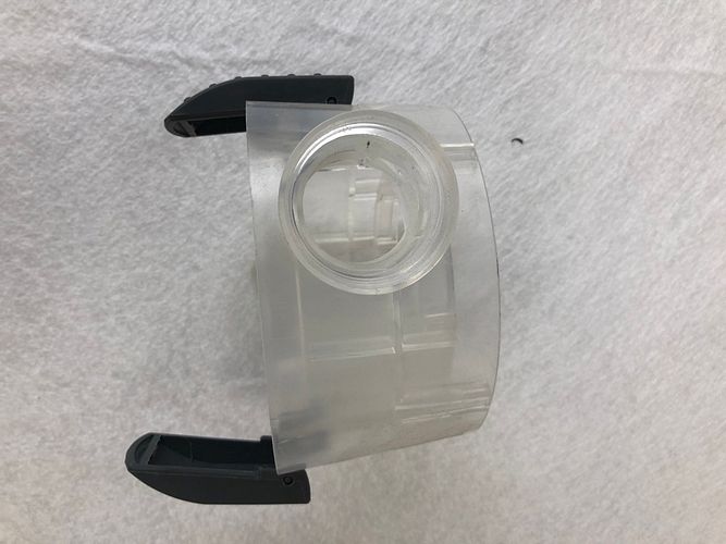 Heissner Pumpenkammer, transparent, mit 2 Verschluss-Klipsen (ET11-F101Q)