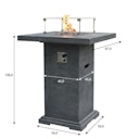 Vorschaubild Gardenforma Gas Feuerstelle Montreal aus Faserbeton in Betonoptik, dunkelgrau