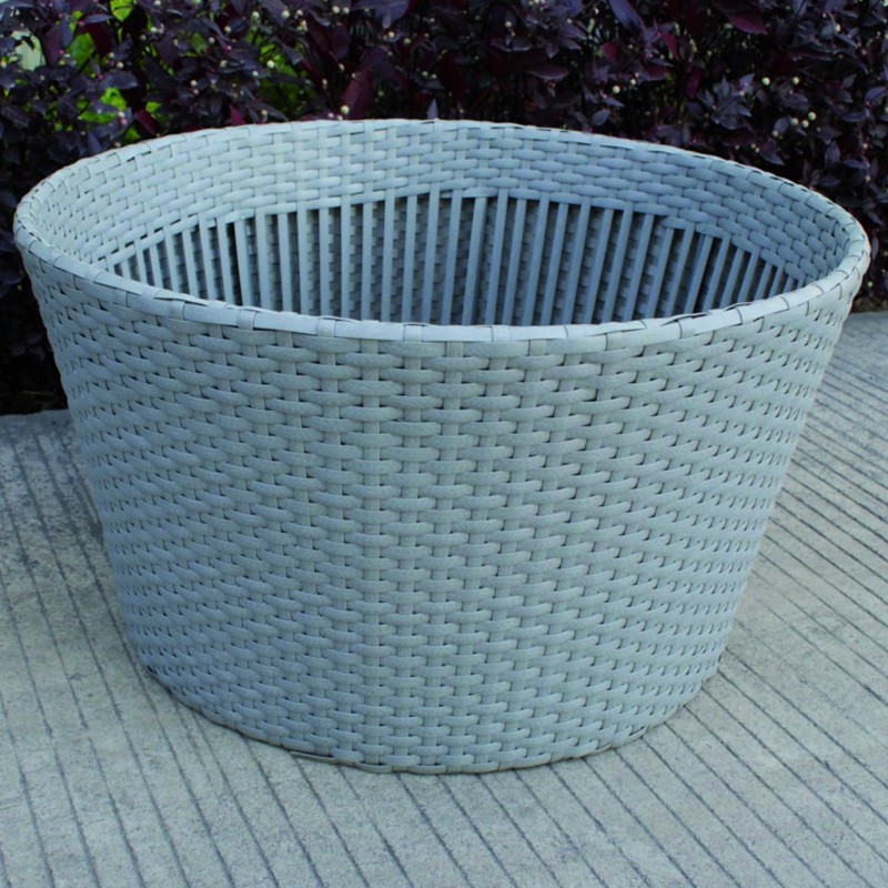 Gardenforma Flechtkorb hellgrau, für Becken D=66 cm