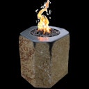 Vorschaubild Gardenforma Gas Feuerstelle Derby aus Basalt Naturstein schwarz/braun