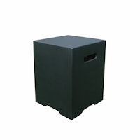 Gardenforma Abdeckung for Gasflaschen, Beton-Optik schwarz, Faserbeton für 5kg Gasbehälter