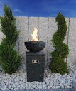 Vorschaubild Gardenforma Gas Feuerstelle Kupe, Beton-Optik dunkelgrau, aus Faserbeton