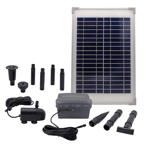 Ubbink SolarMax 600 Springbrunnenpumpe inkl. Solarpaneel inkl. Bleiakkuspeicher