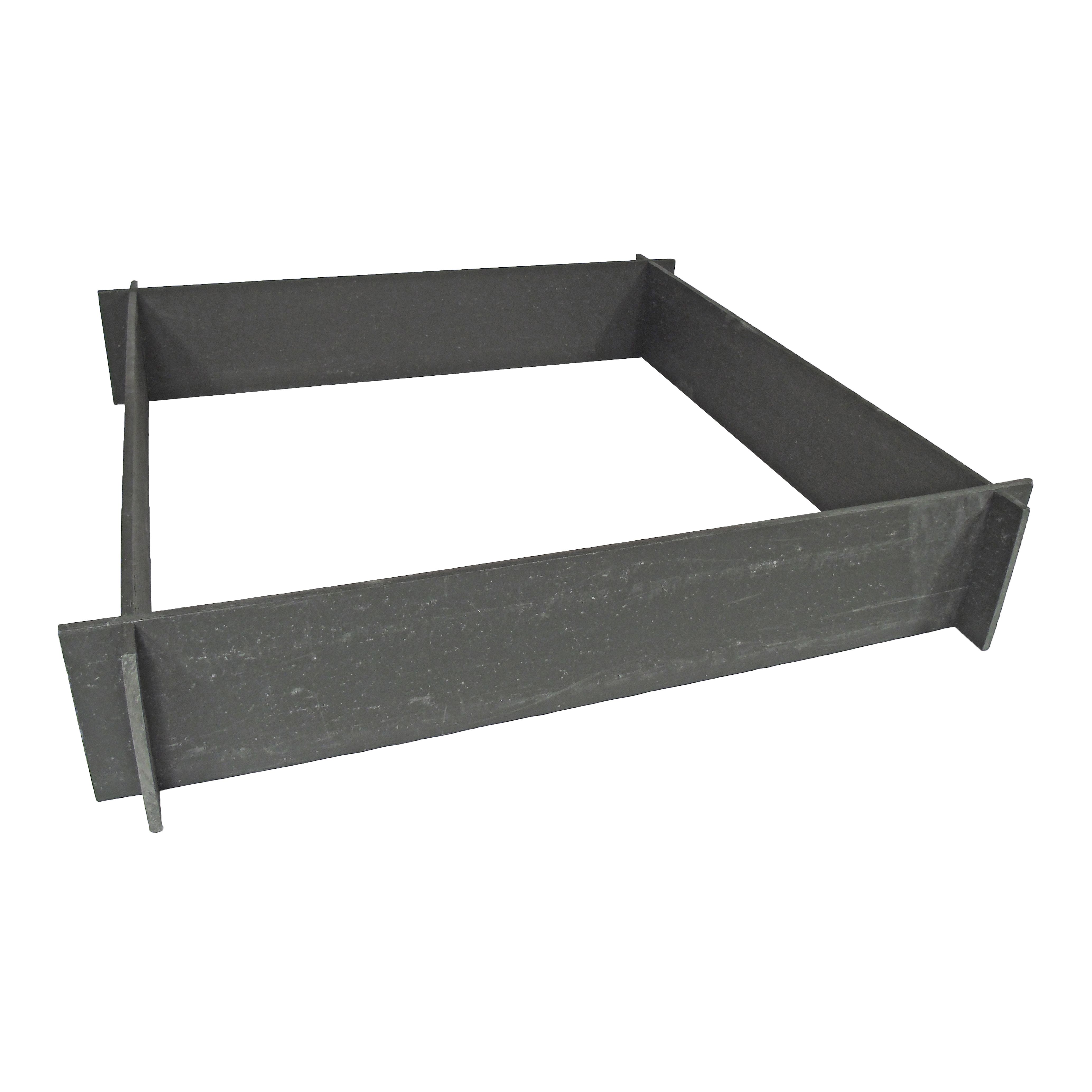 Ubbink Pflanzbeet aus recyceltem PVC, 10 mm stark, Streifen - H19 x 100 x 100 cm - 4 x