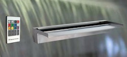 Gardenforma Wasserfall Wall inkl. LED Beleuchtung RGB mit Fernbedienung 60 x 19 cm