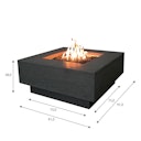 Vorschaubild Gas Feuerstelle Manhattan Beton-Optik dunkelgrau