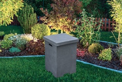 Gardenforma Abdeckung für 11 kg Gasflaschen, Beton-Optik dunkelgrau Faser-Beton