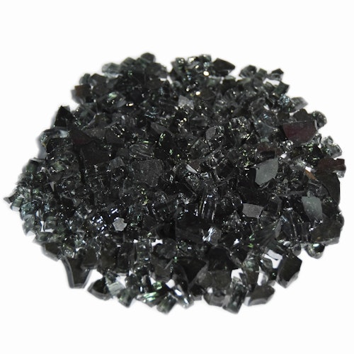 Gardenforma Deko Glas Splitt für Gas Feuerstellen, Carbon Black 5-8 mm, 10 kg