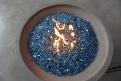 Gardenforma Deko Glas Splitt für Gas Feuerstellen, Caribbean Blue 5-8 mm, 10 kg