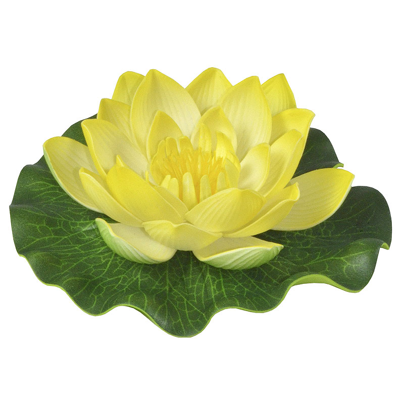 Künstliche Seerosen, 10cm, gelb (001123-00)