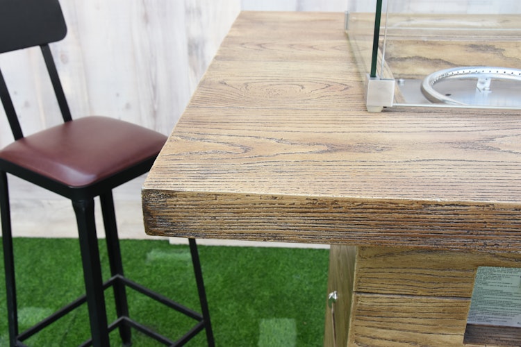 Gardenforma Gas Feuerstelle Rova Bar in Holzoptik